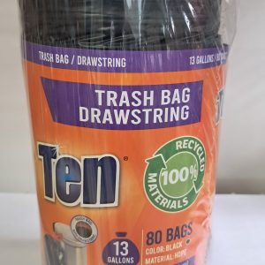 12- 00034-5 BOLSAS BASURA CON AMARRE -13GAL. - CAJA DE 14 ROLLOS DE 80 BOLSAS